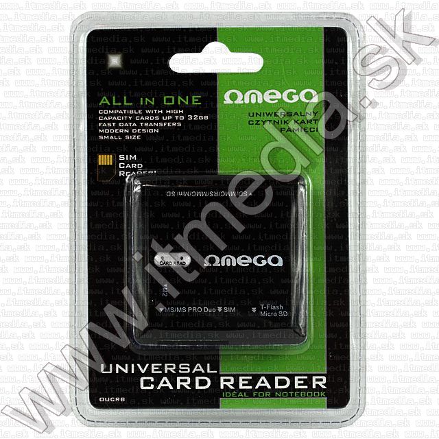 Image of Omega All-in-1 mini Memory Card + Sim Reader 40555 (IT7854)